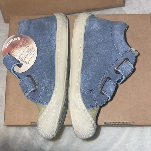 NWT NATURINO MACKS VL Boys First-steps Leather and Suede Shoes in Blue - Picture 13 of 15